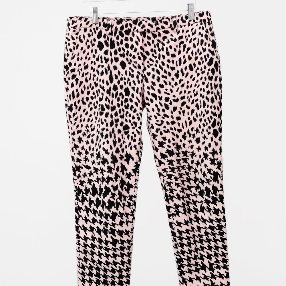 Alexander McQueen Blush Cheetah Houndstooth Trousers